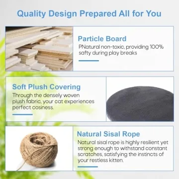 54in Durable Multi-Level Cat Tower & Scratching Post