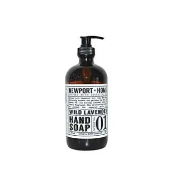 Lavender Infused Hand Soap, 2 Refillable Glass Bottles