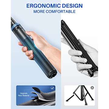 𝗡𝗲𝘄𝗲𝘀𝘁 Phone Tripod, ANGFLY 60" Selfie Stick Tripod with Remote, Travel Tripod for iPhone Compatible with iPhone 14 Pro Max /13 Pro / 12 Pro Max/Samsung S21 Ultra/Camera