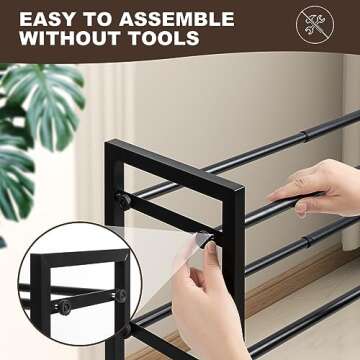 SALADAYS Expandable 2-Tier Shoe Rack for Organized Storage