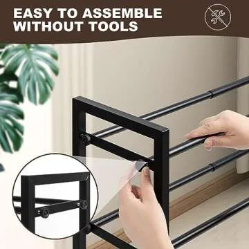 SALADAYS Expandable 2-Tier Shoe Rack for Organized Storage