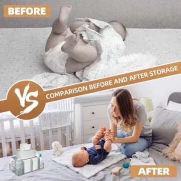 GILPWA Diaper Caddy, Baby Changing Table Organizer, Detachable Clear Acrylic Diaper Storage for Wipe Dispenser, Wipe Warmer and other Diapering Essentials