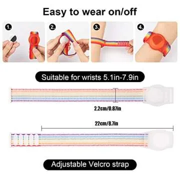 Kids Wristband Compatible with Apple AirTag, Protective Case for Air Tag GPS Tracker Holder with Nyl...