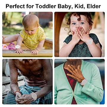 Kids Wristband Compatible with Apple AirTag, Protective Case for Air Tag GPS Tracker Holder with Nylon Bracelet, Adjustable Anti Lost Watch Band for Toddler Child Elder(Rainbow A)