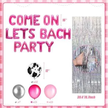 JeVenis Come on Lets Bach Party Balloons Lets Go Girls Bachelorette Decoration Lets Go Party Decoration Cowgirl Bachelorette Decoration