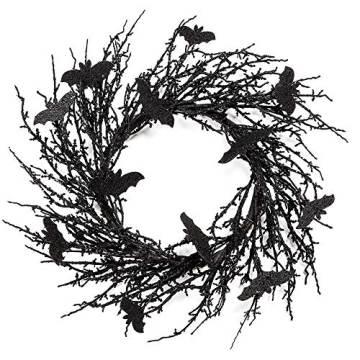 Spooktacular 18 Inch Halloween Wreath with Bats