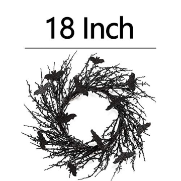 Spooktacular 18 Inch Halloween Wreath with Bats