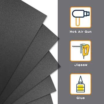 Zuvas Black ABS Plastic Sheet 12" x 16" for DIY Projects