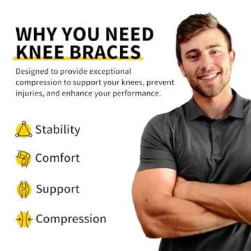 CAMBIVO Knee Compression Sleeves for All Sports Activities