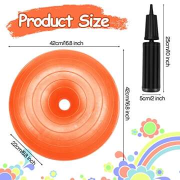 6 Pcs Flexible Seating for Classroom Elementary Yoga Ball Chairs for Kids Inflatable Yoga Ball Office Chair Stability Balance Trainer with Black Inflator for Student Desk Chairs(Bright Color)