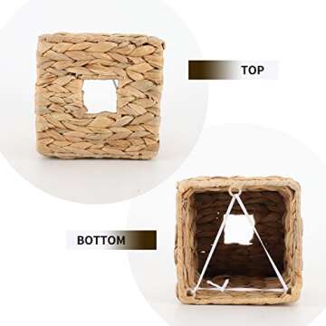 YRMT Woven Wicker Tissue Box Cover - Natural Decor Accent