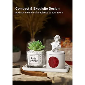 Nucookery 6" Small Ceramic Vanity Sink Tray for Home Organization