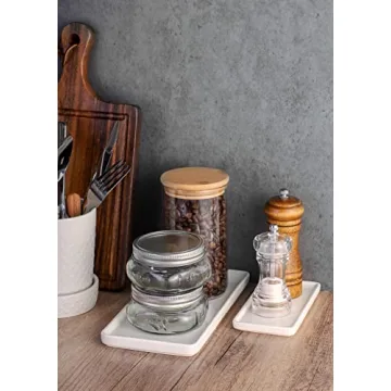 Nucookery 6" Small Ceramic Vanity Sink Tray for Home Organization