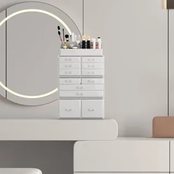 READAEER Makeup Organizer with 12 Drawers for Stylish Storage
