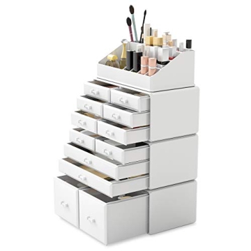 READAEER Makeup Organizer with 12 Drawers for Stylish Storage