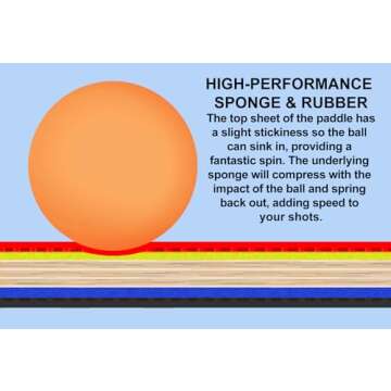 Detro 4 Player Table Tennis Performance Paddle and Ball Set, Premium Ping Pong Set, 4 Premium Table Tennis Paddles, 8 x 3 Star Competition Ping Pong Balls with Storage Case, Indoor Table Tennis Game