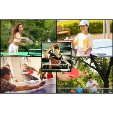 Detro 4 Player Table Tennis Performance Paddle and Ball Set, Premium Ping Pong Set, 4 Premium Table Tennis Paddles, 8 x 3 Star Competition Ping Pong Balls with Storage Case, Indoor Table Tennis Game