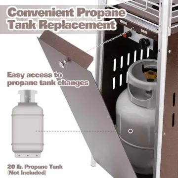 Hykolity Propane Patio Heater - 48,000 BTU Outdoor Comfort