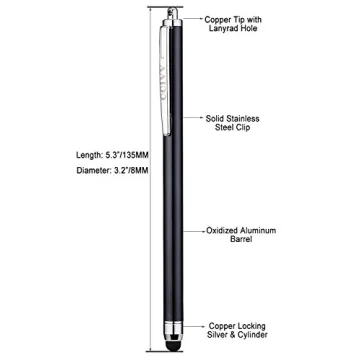 Premium Stylus Pens for iPad iPhone Kindle Fire Touch Screens