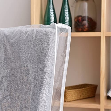 BELOTREE Plastic Chair Covers for Dining Room: Waterproof PVC Clear Seat Chair Protector Cover