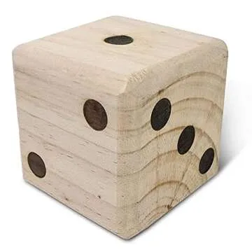 Giant 3.5" Wooden Yard Dice for Family Game Nights