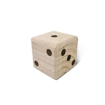 Giant 3.5" Wooden Yard Dice for Family Game Nights