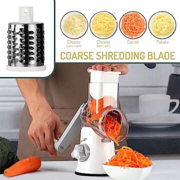 Maxceysen Rotary Cheese Grater for Effortless Food Prep