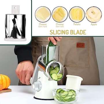 Maxceysen Rotary Cheese Grater for Effortless Food Prep
