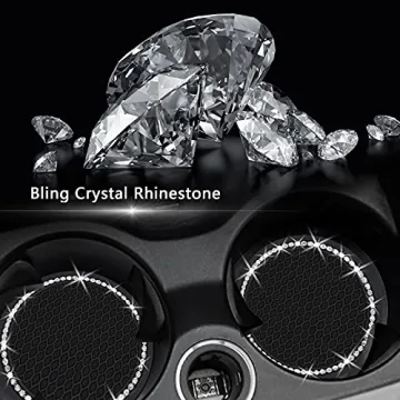 Stylish Bling Car Cup Coaster Set for Women and Girls