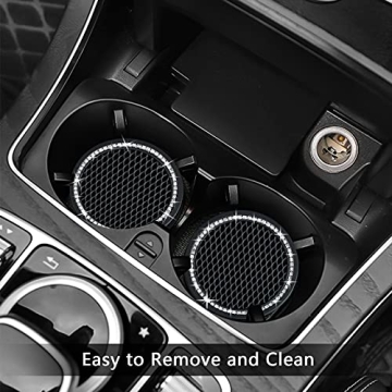 Stylish Bling Car Cup Coaster Set for Women and Girls