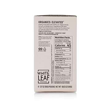 White Leaf Provisions Biodynamic & Organic Baby Food / Snacks — Peach + Oat Unsweetened Baby Puree Pouches — Squeezable Baby Food & Toddler Snack – 6 x 90g Organic Fruit Pouches