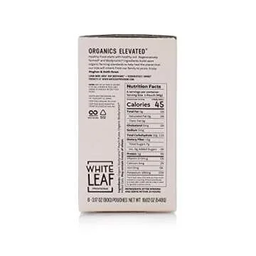 White Leaf Provisions Biodynamic & Organic Baby Food / Snacks — Peach + Oat Unsweetened Baby Puree Pouches — Squeezable Baby Food & Toddler Snack – 6 x 90g Organic Fruit Pouches