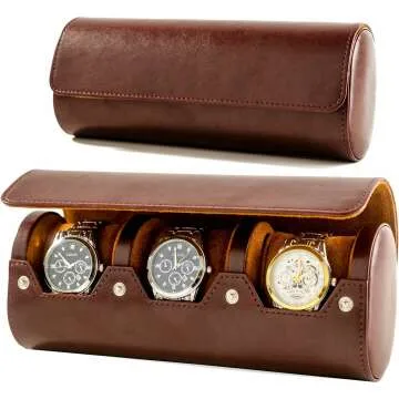 Leather Watch Travel Case for Men - Perfectly Crafted