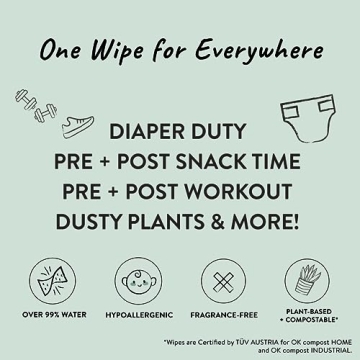 Honest Unscented Wipes - Eco-Friendly, Plant-Based Care