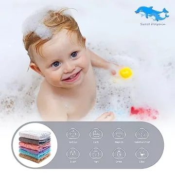 SWEET DOLPHIN Muslin Washcloths - Soft, Absorbent & Versatile