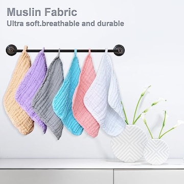 SWEET DOLPHIN Muslin Washcloths - Soft, Absorbent & Versatile