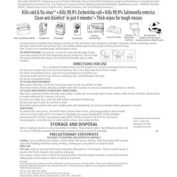 Amazon Basics Disinfecting Wipes - 255 Count for Clean Spaces