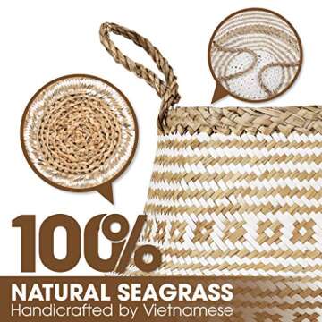 La Maia Woven Belly Plant Basket for Eco-Friendly Storage