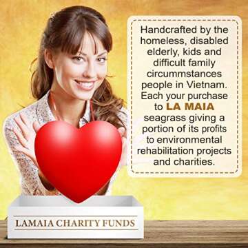 La Maia Woven Belly Plant Basket for Eco-Friendly Storage