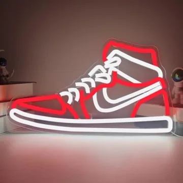 JianJung Sneaker Neon Sign Sports Shoe Neon Signs for Wall Dimmable LED Signs Neon Lights for Bedroo...