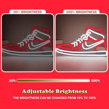 JianJung Sneaker Neon Sign Sports Shoe Neon Signs for Wall Dimmable LED Signs Neon Lights for Bedroom Man Cave Home Neon Wall Sign Shoe Light up Signs Decor