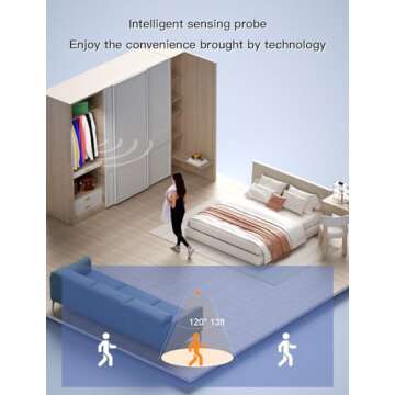 Under Cabinet Lighting（2 Pack）, Rechargeable Battery Operated 52 LED 3 Color Lights, Motion Sensor Light Indoor, Dimmable Night Light, Closet Lights for Kitchen Wireless,Stick-On Cabinet Lights.