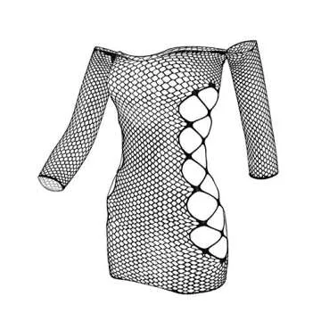 LEMON GIRL Women Fishnet Lingeri BadyDolls Chemise Stocking Tights Mini Dress Size US2-12