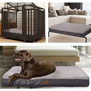 Luxury Orthopedic Dog Bed for Large Dogs with Washable Cover