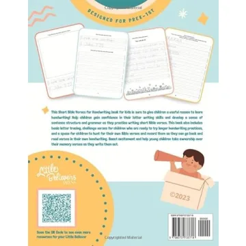 Handwriting Practice Book for Kids with Bible Verses