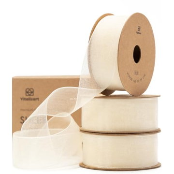 Vitalizart Sheer Organza Ribbon Set for Gift Wrapping