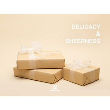 Vitalizart Sheer Organza Ribbon Set for Gift Wrapping