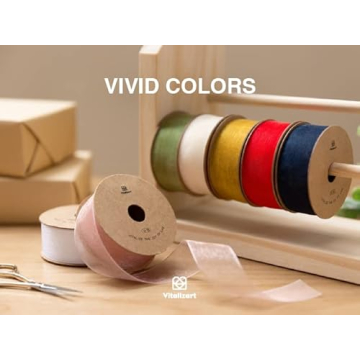 Vitalizart Sheer Organza Ribbon Set for Gift Wrapping