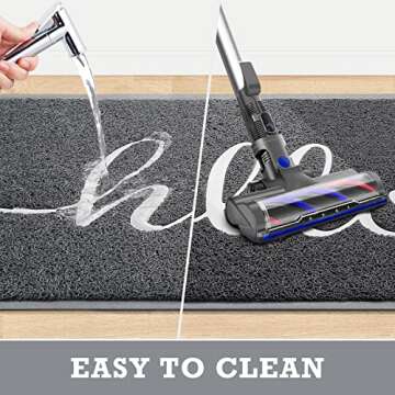 CozyBounty Grey Door Mat Low-Profile Non-Slip Entryway Mat
