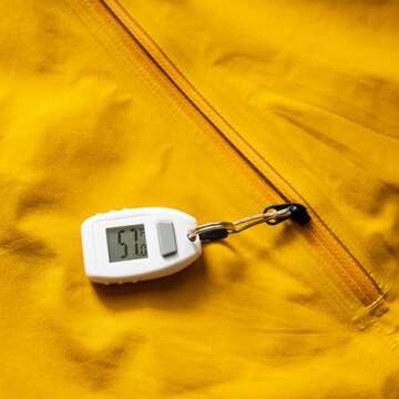 Sun Company Digital Zipogage - Compact Zipperpull Digital Thermometer | for Skiing, Snowboarding, Cold-Weather Camping, Snowshoeing, or Any Outdoor Activity